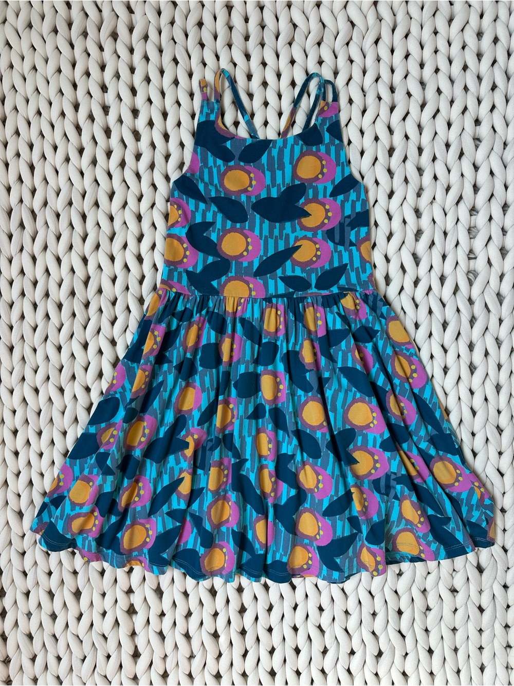 Tea Collection Girls Print Strappy Twirl Dress | Size 10